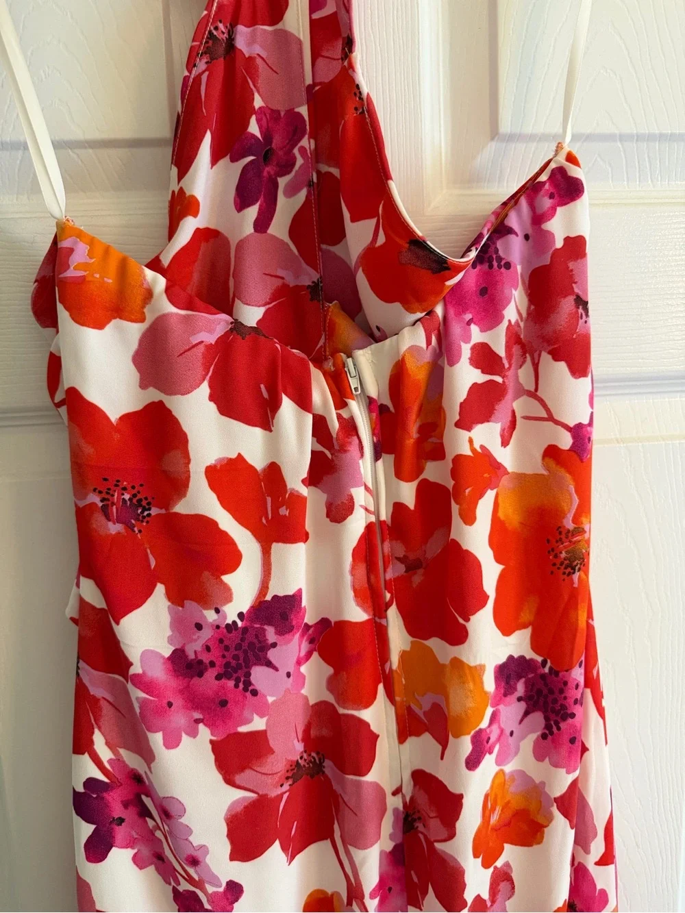 Premier Pink & Red Floral Halter One-Piece